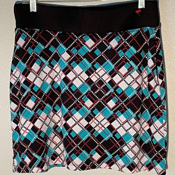 Golf America Skort, size Medium, Teal, black, red, white golf skort‎ - Picture 1 of 6